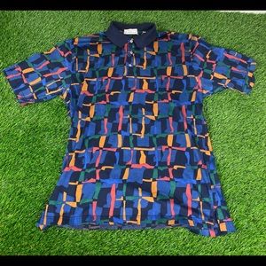 Norm Thompson SS Polo Shirt Multi Color Striped